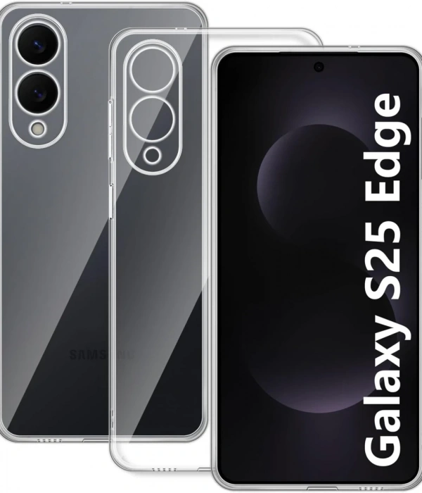 Joy Tekno Samsung Galaxy S25 Edge Kılıf Lüx Şeffaf Silikon