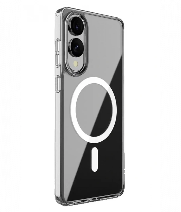 Newface Samsung Galaxy S25 Edge Kılıf Magneticsafe Şeffaf Silikon - Şeffaf