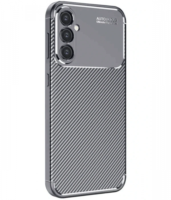 Newface Samsung Galaxy S25 Plus Kılıf Auto Focus Karbon Kapak - Gri