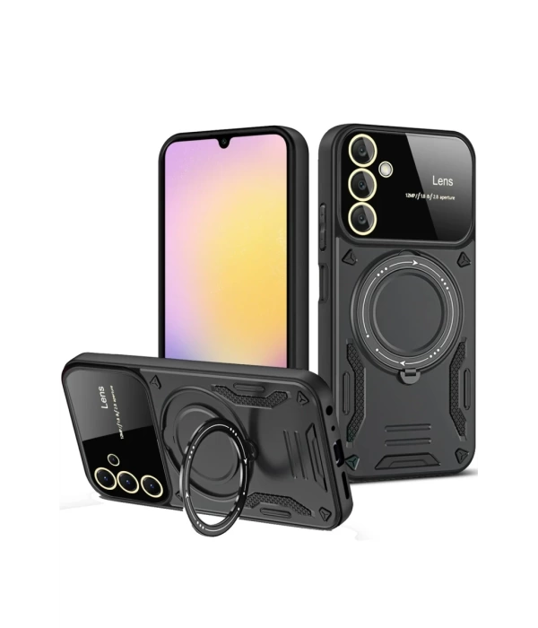 Newface Samsung Galaxy S25 Plus Kılıf Joy Lens Standlı Kapak
