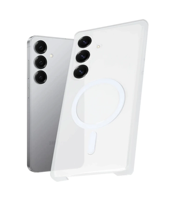 Newface Samsung Galaxy S25 Plus Kılıf PC Zara Magsafe Şeffaf Kılıf - Şeffaf