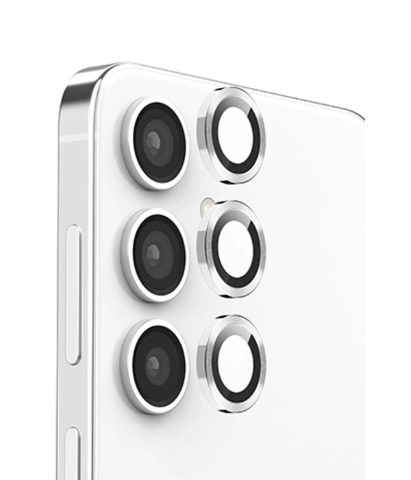 Newface Samsung Galaxy S25 Plus Raze Metal Kamera Lens - Gümüş