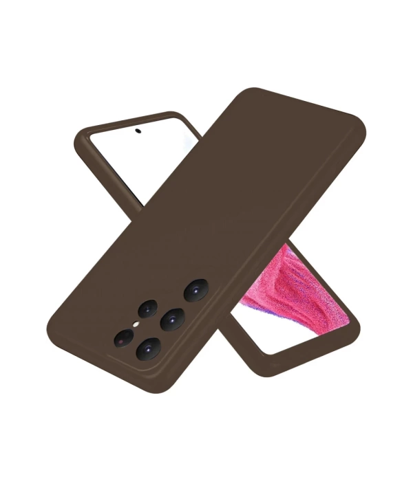 Newface Samsung Galaxy S25 Ultra Kılıf First Silikon - Kahverengi