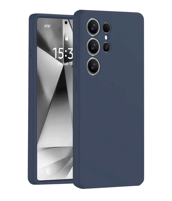 Newface Samsung Galaxy S25 Ultra Kılıf Nano içi Kadife Silikon - Lacivert
