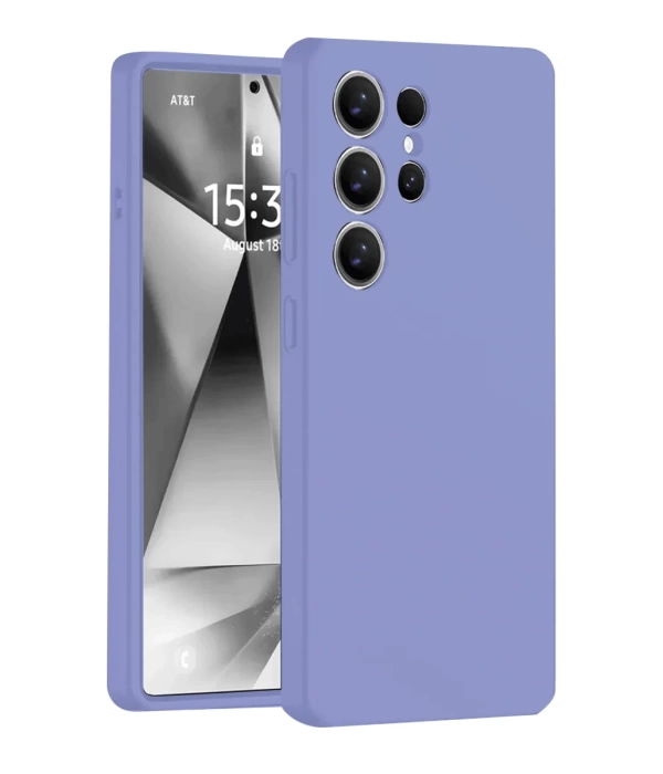 Newface Samsung Galaxy S25 Ultra Kılıf Nano içi Kadife Silikon - Lila