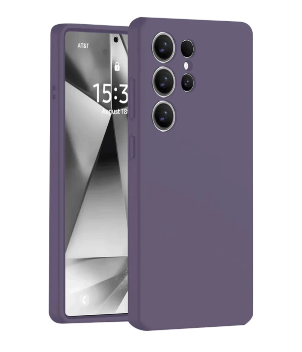 Newface Samsung Galaxy S25 Ultra Kılıf Nano içi Kadife Silikon - Mor