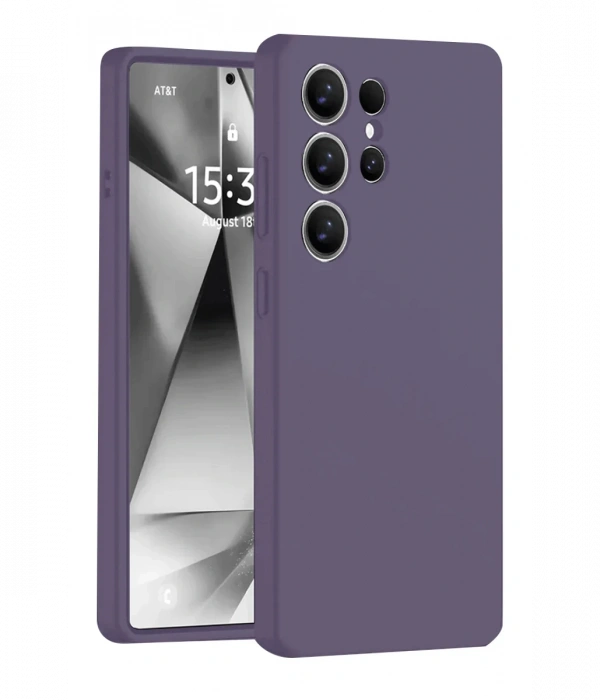 Newface Samsung Galaxy S25 Ultra Kılıf Nano içi Kadife Silikon - Mor