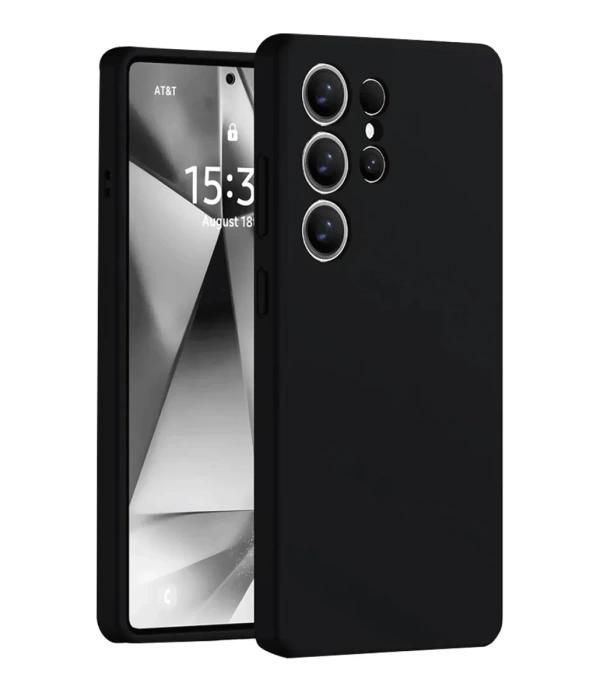 Newface Samsung Galaxy S25 Ultra Kılıf Nano içi Kadife Silikon - Siyah