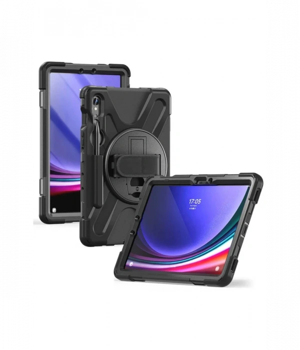 Samsung Galaxy X510 Tab S9 FE 11 Kılıf Amazing Tablet Kapak - Siyah