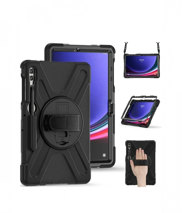 Newface Samsung Galaxy X610 Tab S9 FE Plus 12.4 Kılıf Amazing Tablet Kapak - Siyah