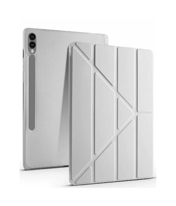 Newface Samsung Galaxy X610 Tab S9 FE Plus 12.4 Kılıf Kalemlikli Mars Tablet Kılıfı - Gri
