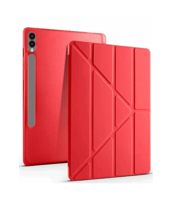 Newface Samsung Galaxy X610 Tab S9 FE Plus 12.4 Kılıf Kalemlikli Mars Tablet Kılıfı - Kırmızı