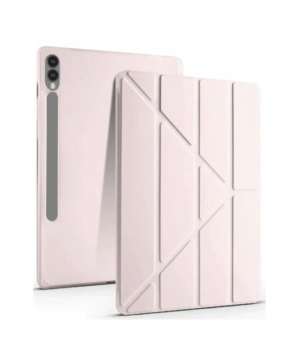 Newface Samsung Galaxy X610 Tab S9 FE Plus 12.4 Kılıf Kalemlikli Mars Tablet Kılıfı - Rose Gold