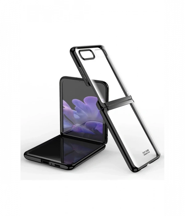 Newface Samsung Galaxy Z Flip 3 Kılıf Fold Element Kapak - Siyah