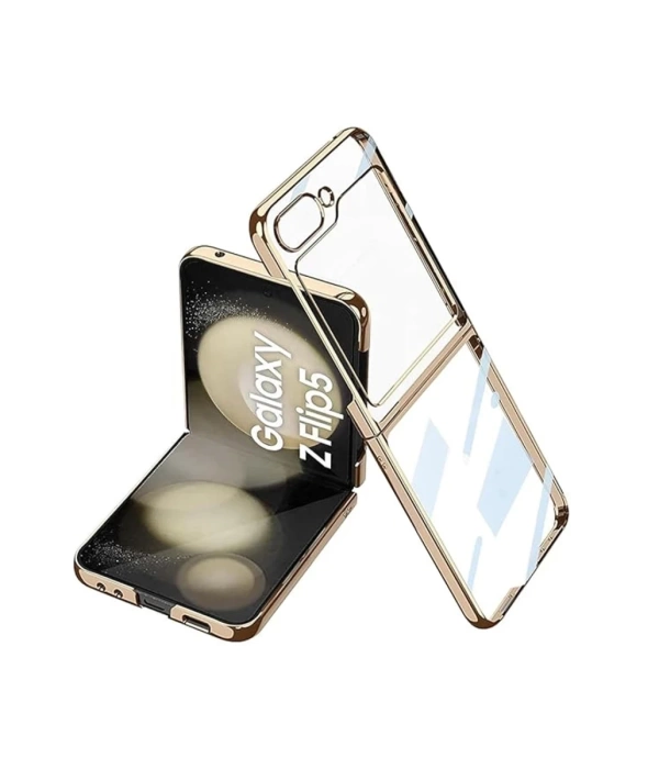 Newface Samsung Galaxy Z Flip 5 Kılıf Fold Element Kapak - Gold