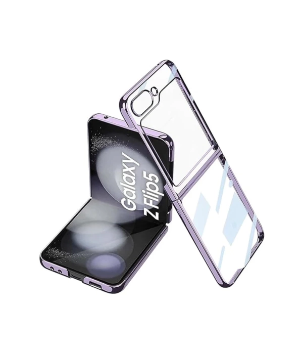 Newface Samsung Galaxy Z Flip 5 Kılıf Fold Element Kapak - Mor