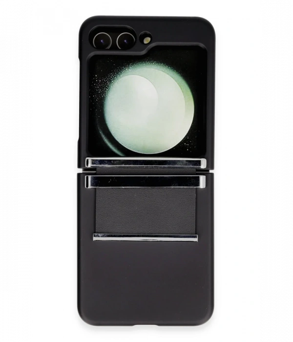 Newface Samsung Galaxy Z Flip 6 Kılıf Belt Flip Kapak - Siyah