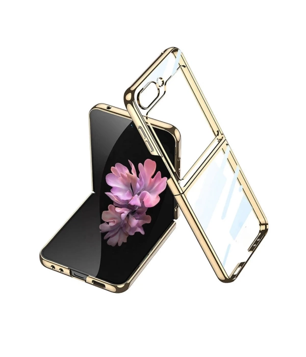 Newface Samsung Galaxy Z Flip 6 Kılıf Fold Element Kapak - Gold