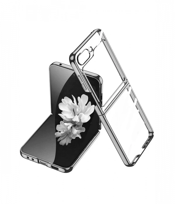 Newface Samsung Galaxy Z Flip 6 Kılıf Fold Element Kapak - Gümüş