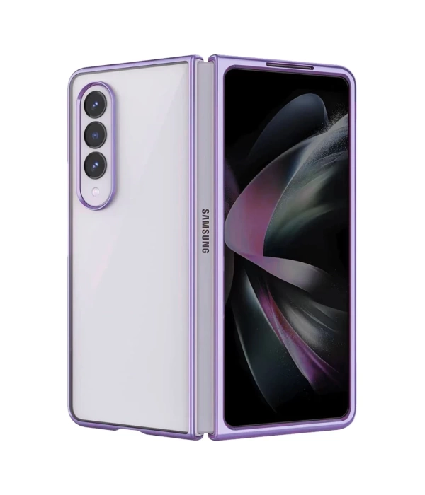 Newface Samsung Galaxy Z Fold 4 Kılıf Fold Element Kapak - Mor