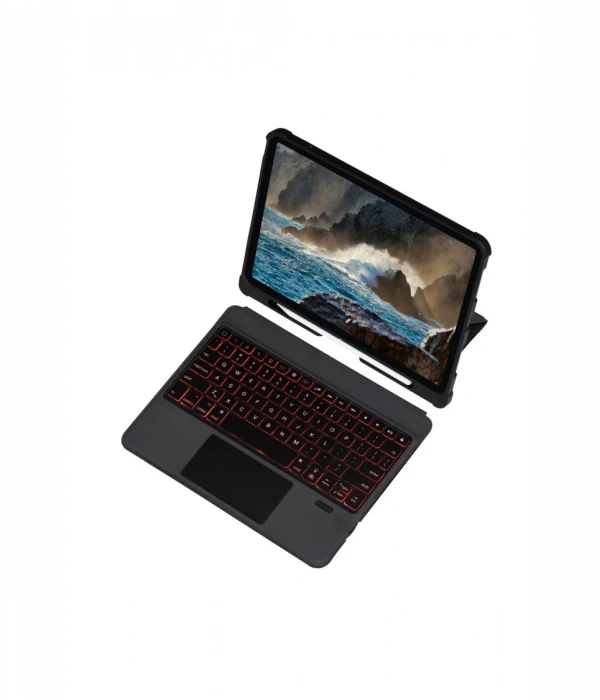 Newface T5206D iPad 10.2 (7.nesil) Kılıf İnter Ledli Klavyeli Tablet Kılıfı - Siyah