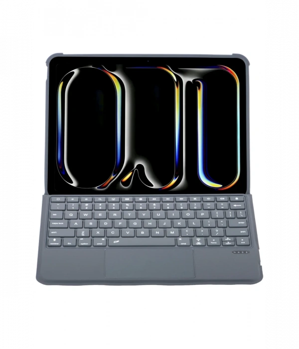 T5504D iPad Pro 11 (2024) Kılıf Palermo Ledli Klavyeli Standlı Tablet Kılıfı - Siyah