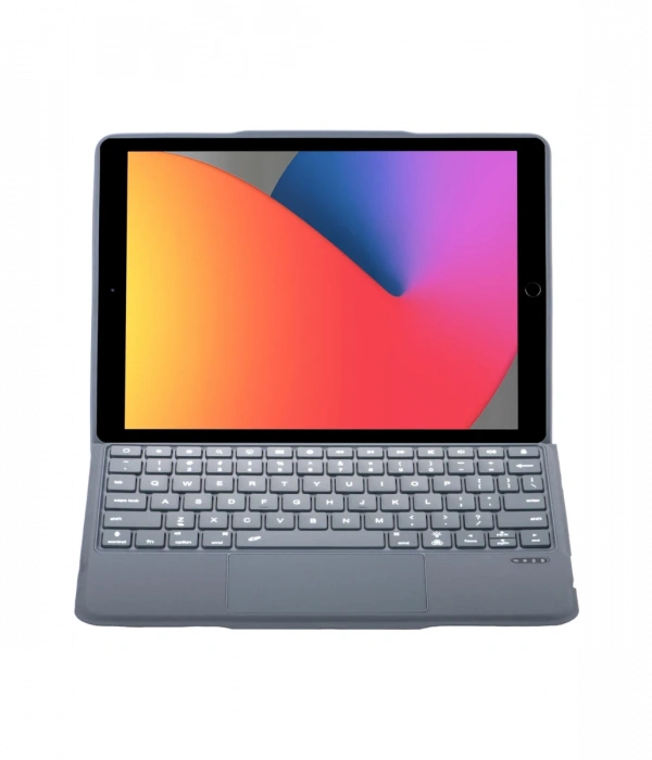 Newface T5506D iPad 10.2 (9.Nesil) Kılıf Palermo Ledli Klavyeli Standlı Tablet Kılıfı - Siyah