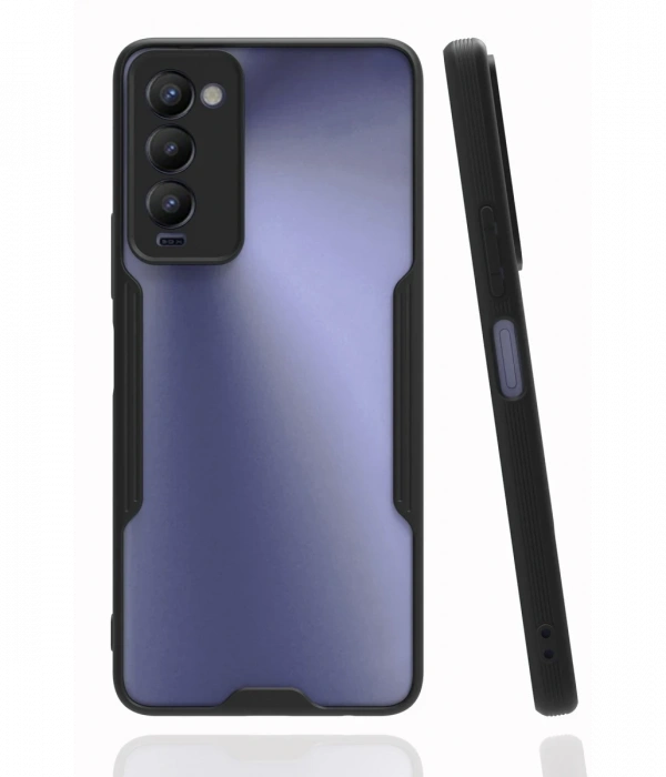 Newface Tecno Camon 18 Kılıf Platin Silikon - Siyah