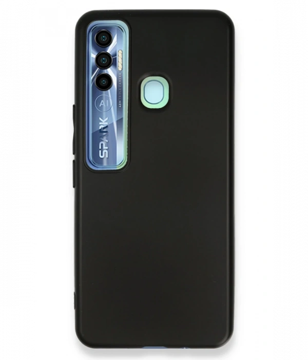 Newface Tecno Spark 7 Pro Kılıf First Silikon - Siyah