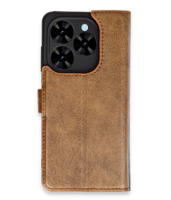 Newface Tecno Spark Go 2024 Kılıf Trend S Plus Kapaklı Kılıf - Taba