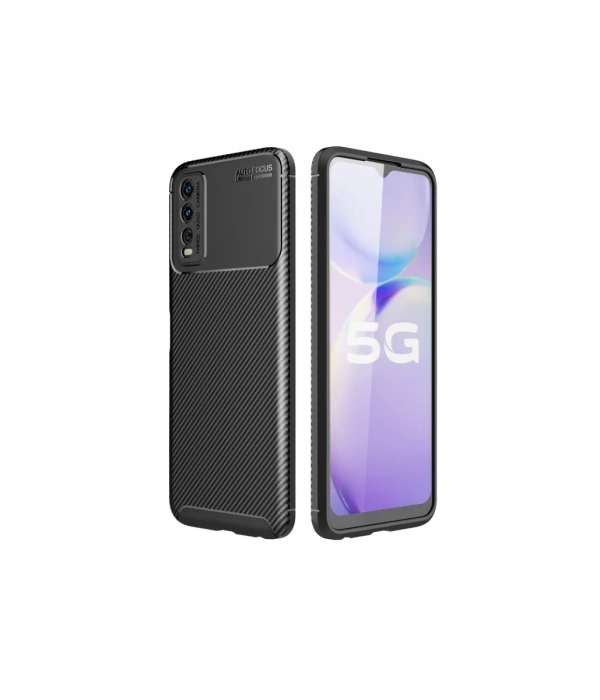 Newface Vivo Y11S Kılıf Auto Focus Karbon Kapak