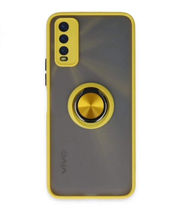 Newface Vivo Y11S Kılıf Montreal Yüzüklü Silikon Kapak
