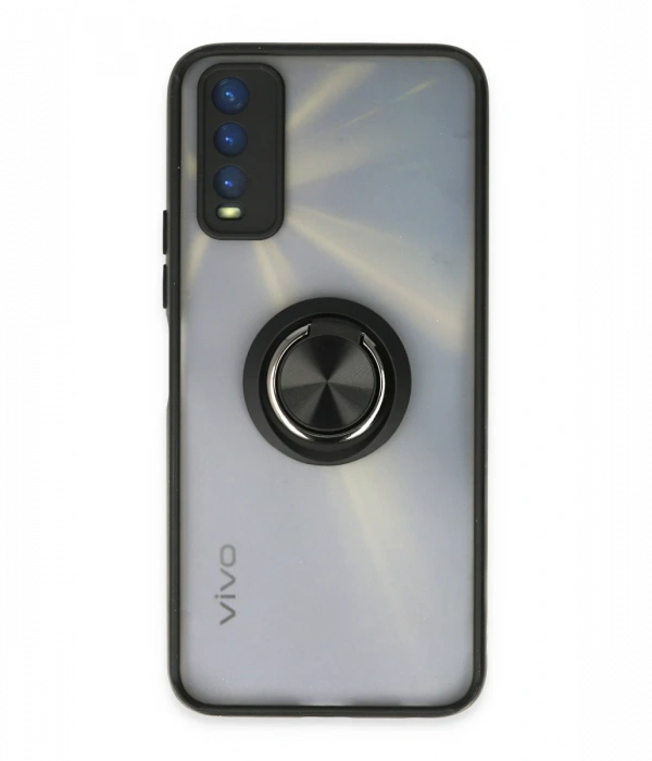 Newface Vivo Y11S Kılıf Montreal Yüzüklü Silikon Kapak