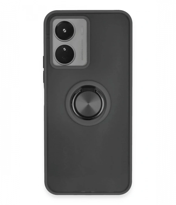 Newface Vivo Y16 Kılıf Montreal Yüzüklü Silikon Kapak