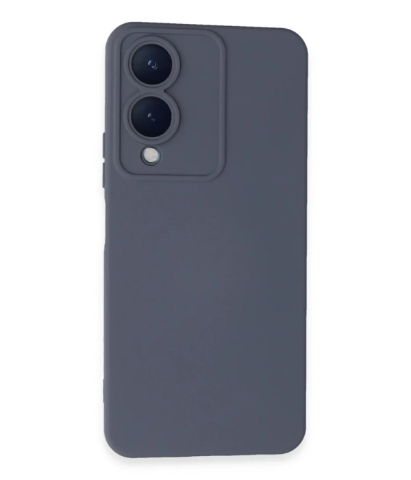 Newface Vivo Y17S Kılıf Nano içi Kadife Silikon - Gri