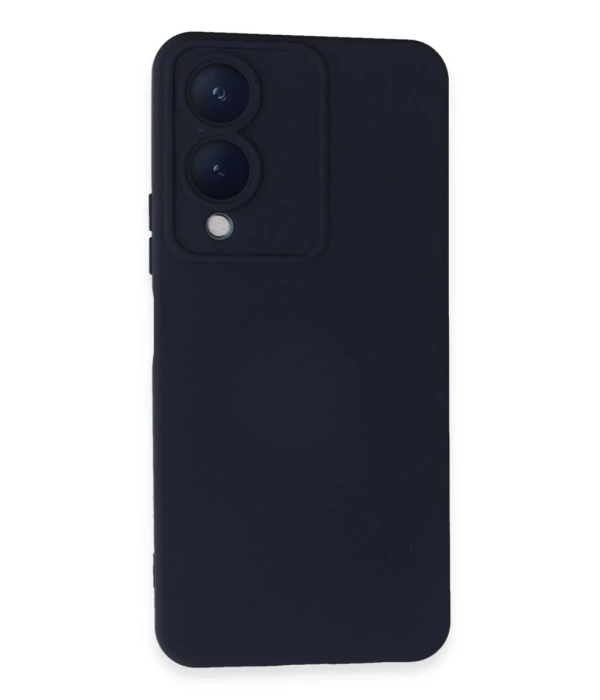 Newface Vivo Y17S Kılıf Nano içi Kadife Silikon - Lacivert