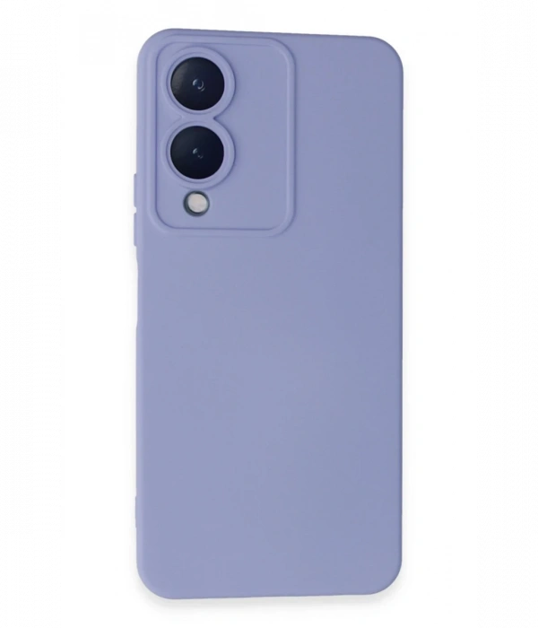 Newface Vivo Y17S Kılıf Nano içi Kadife Silikon - Lila