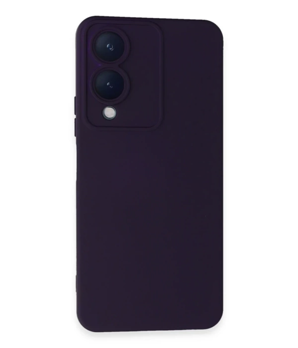 Newface Vivo Y17S Kılıf Nano içi Kadife Silikon - Mor