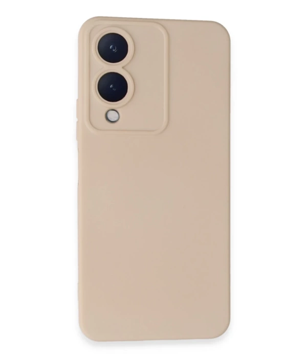 Newface Vivo Y17S Kılıf Nano içi Kadife Silikon - Pudra