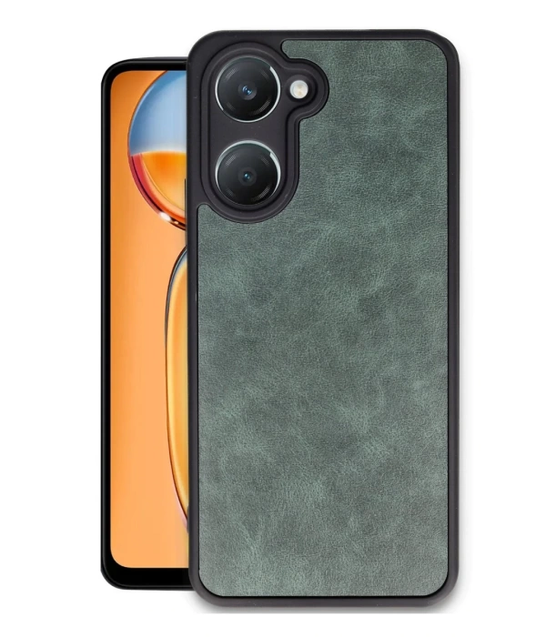Newface Vivo Y18 Kılıf Aras Deri Kapak - Koyu Yeşil