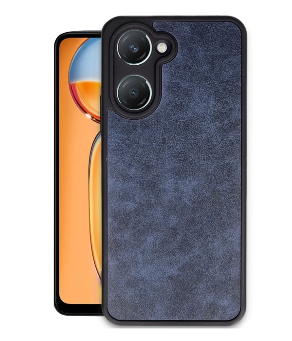 Newface Vivo Y18 Kılıf Aras Deri Kapak - Lacivert