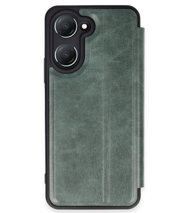 Newface Vivo Y18 Kılıf Flip Cover - Koyu Yeşil