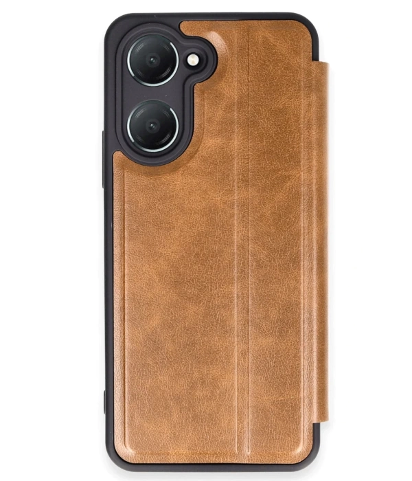 Newface Vivo Y18 Kılıf Flip Cover - Taba