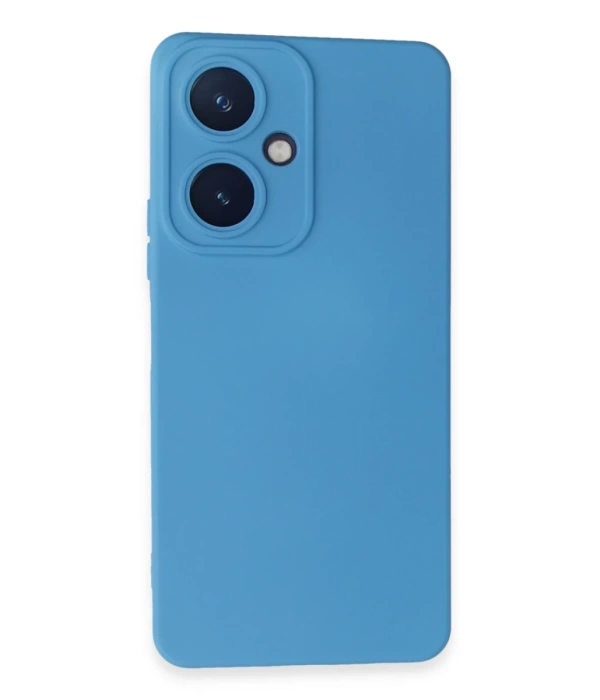 Newface Vivo Y27 Kılıf Nano içi Kadife Silikon - Mavi