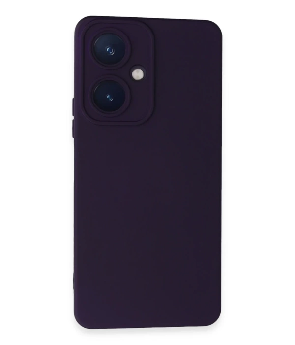 Newface Vivo Y27 Kılıf Nano içi Kadife Silikon - Mor