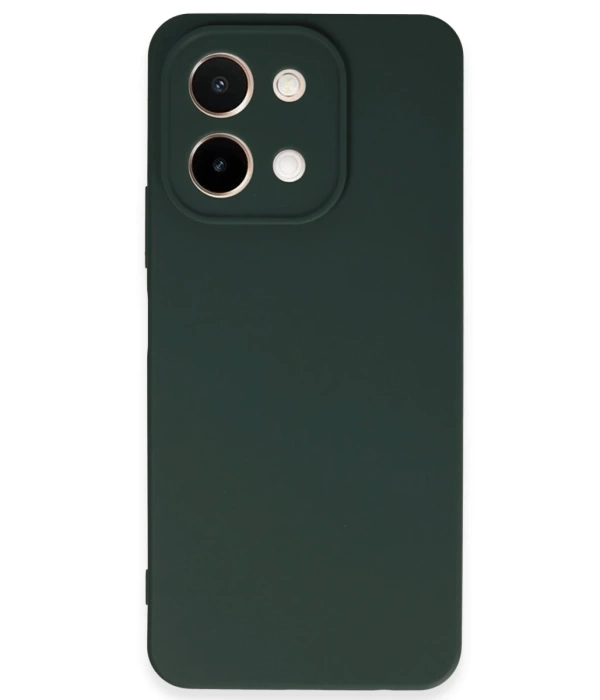 Newface Vivo Y28 Kılıf First Silikon - Koyu Yeşil