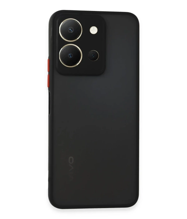 Newface Vivo Y36 Kılıf Montreal Silikon Kapak - Siyah