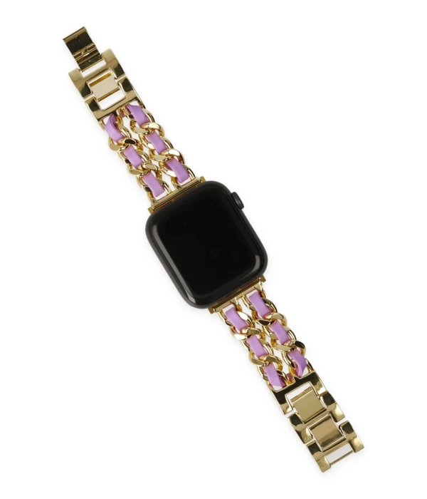 Newface Watch 22mm KR405 Metal Bakla Kordon - Lila