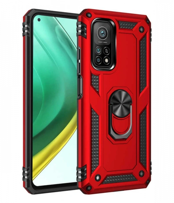Newface Xiaomi Mi 10T Pro Kılıf Sofya Yüzüklü Silikon Kapak