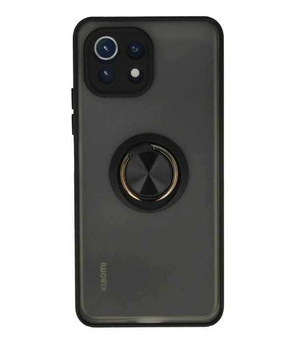 Newface Xiaomi Mİ 11 Lite Kılıf Montreal Yüzüklü Silikon Kapak
